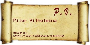 Piler Vilhelmina névjegykártya